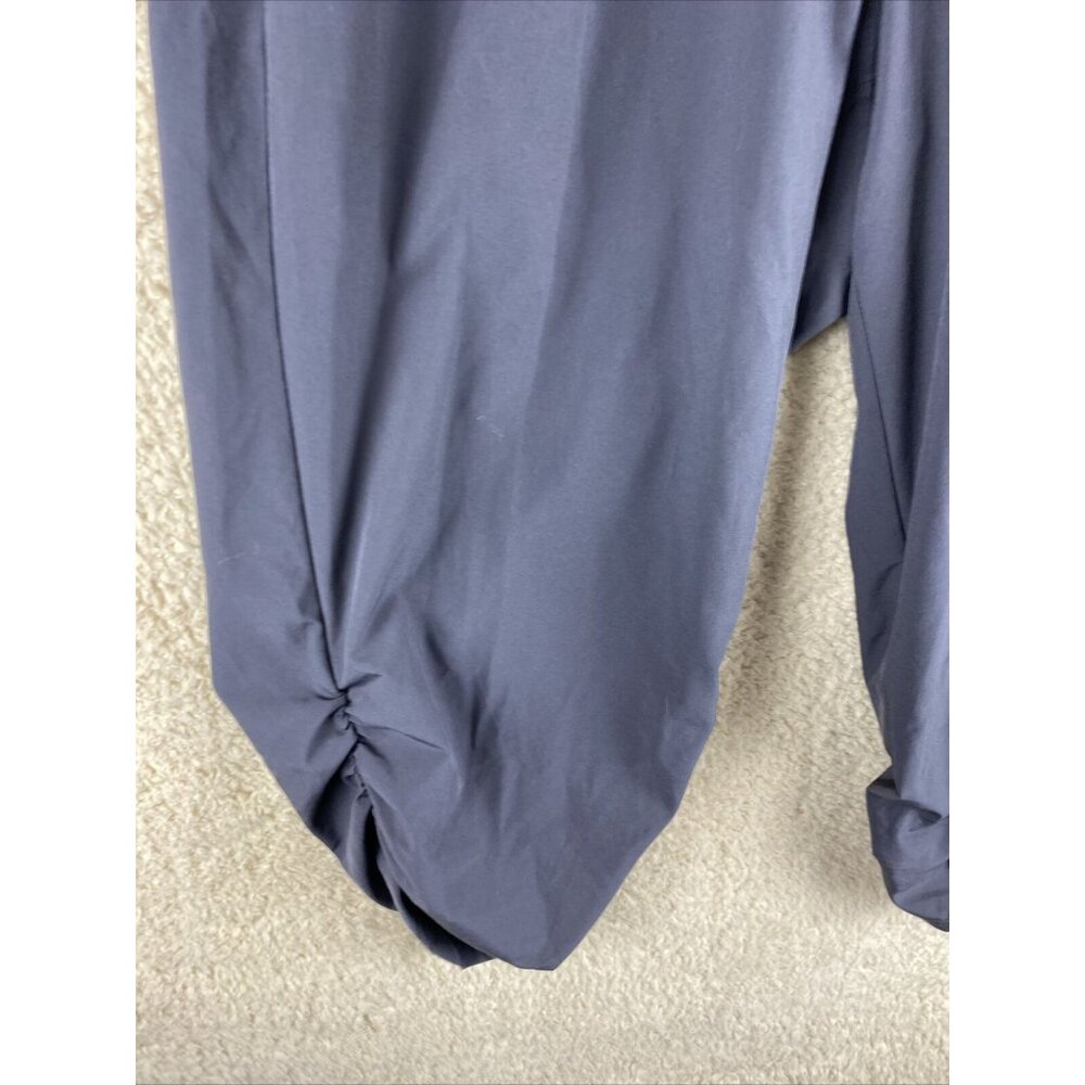 Ideology Womens Sz 38in Waist Gray Drawstring Waist Ruched Legs Capri Pants - Picture 5 of 9
